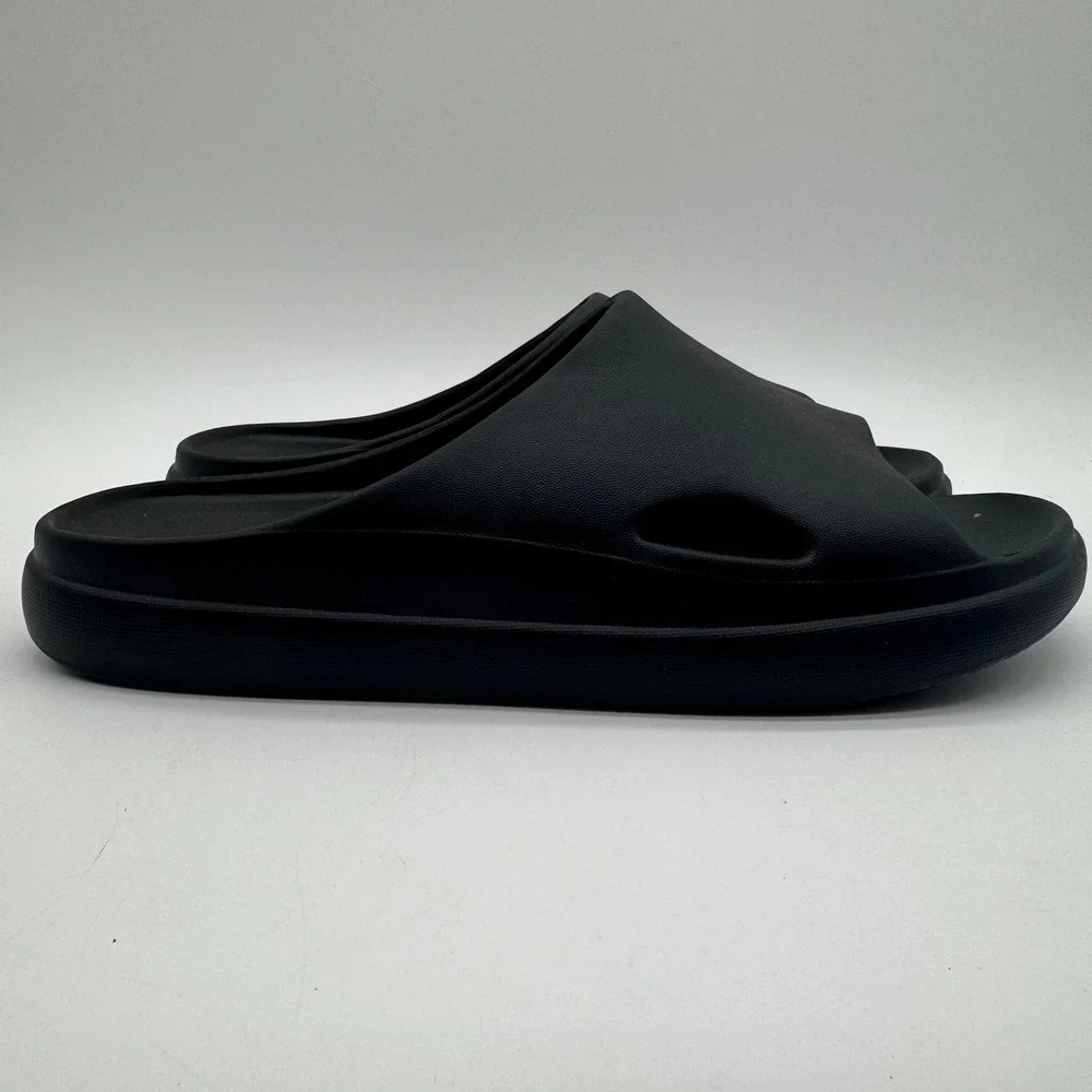 32 Degrees Cool Cloud Slide Sandals Black Unisex Size XL W11-12 M9-10 New